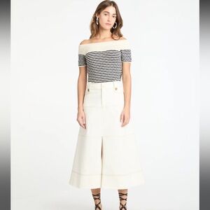 Tanya Taylor Hudie Skirt Size 4 in Chalk